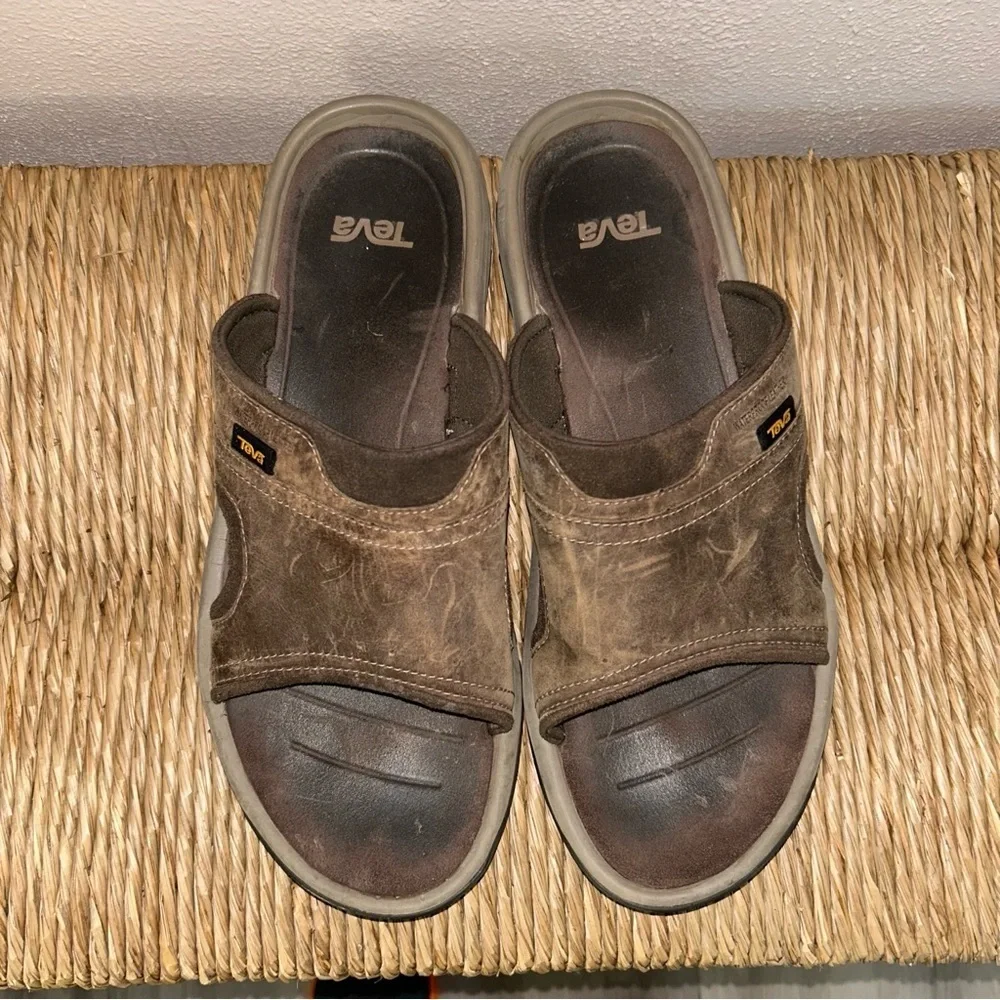 Teva Men's Dark Brown Slide Sandals